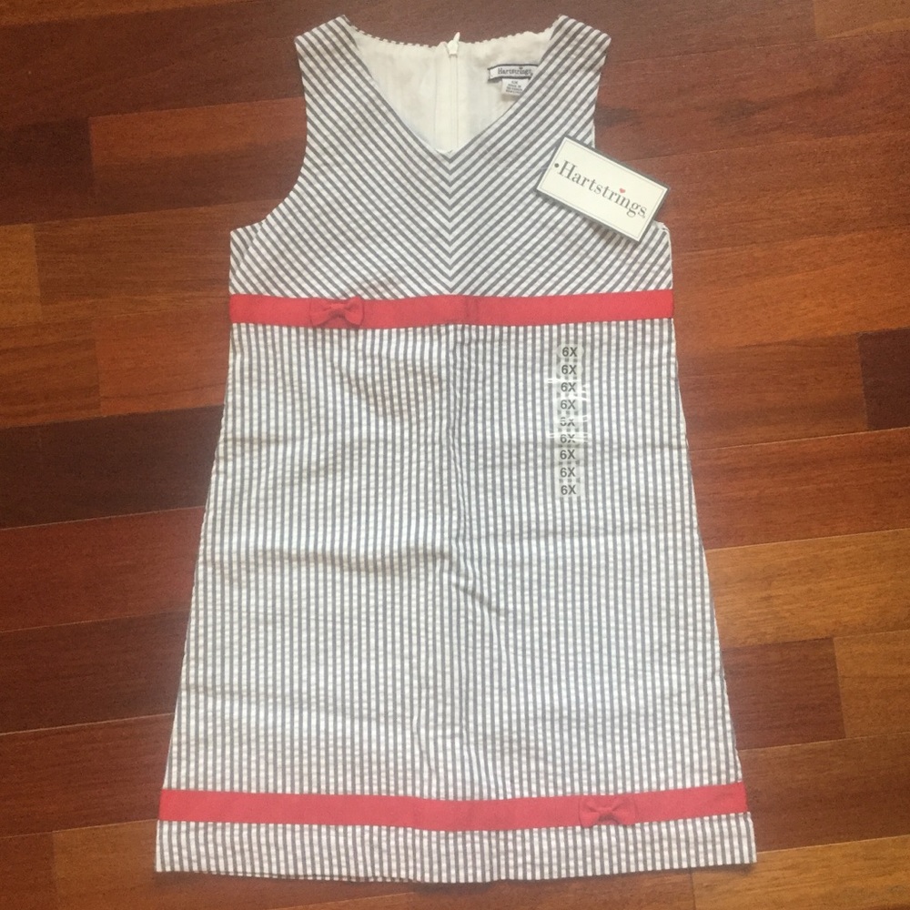 New Hartstrings girls sz 6X seersucker dress